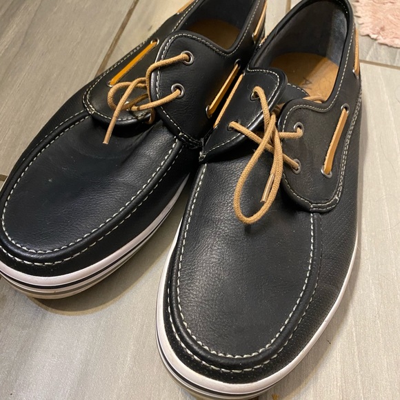 Aldo Shoes | *Like New* Mens Pleather Boat Shoes | Color: Black/Brown | Size: 10.5 | _Amylia's Closet